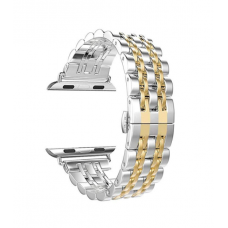 Pulseira de Aço Inox para Apple Watch LUX Silver Gold